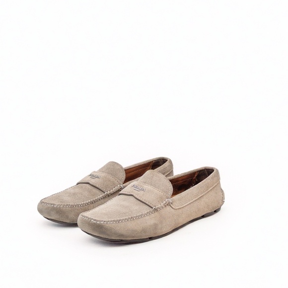 Prada Men’s Grey Suede Driving Loafers – Size US 9 / EU 42 / UK 8 – Made in Ital - Picture 1 of 9